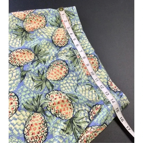 Vintage Talbots Women's Blue Pineapple Tropical Straight Pencil Skirt Size 4P - Picture 8 of 10